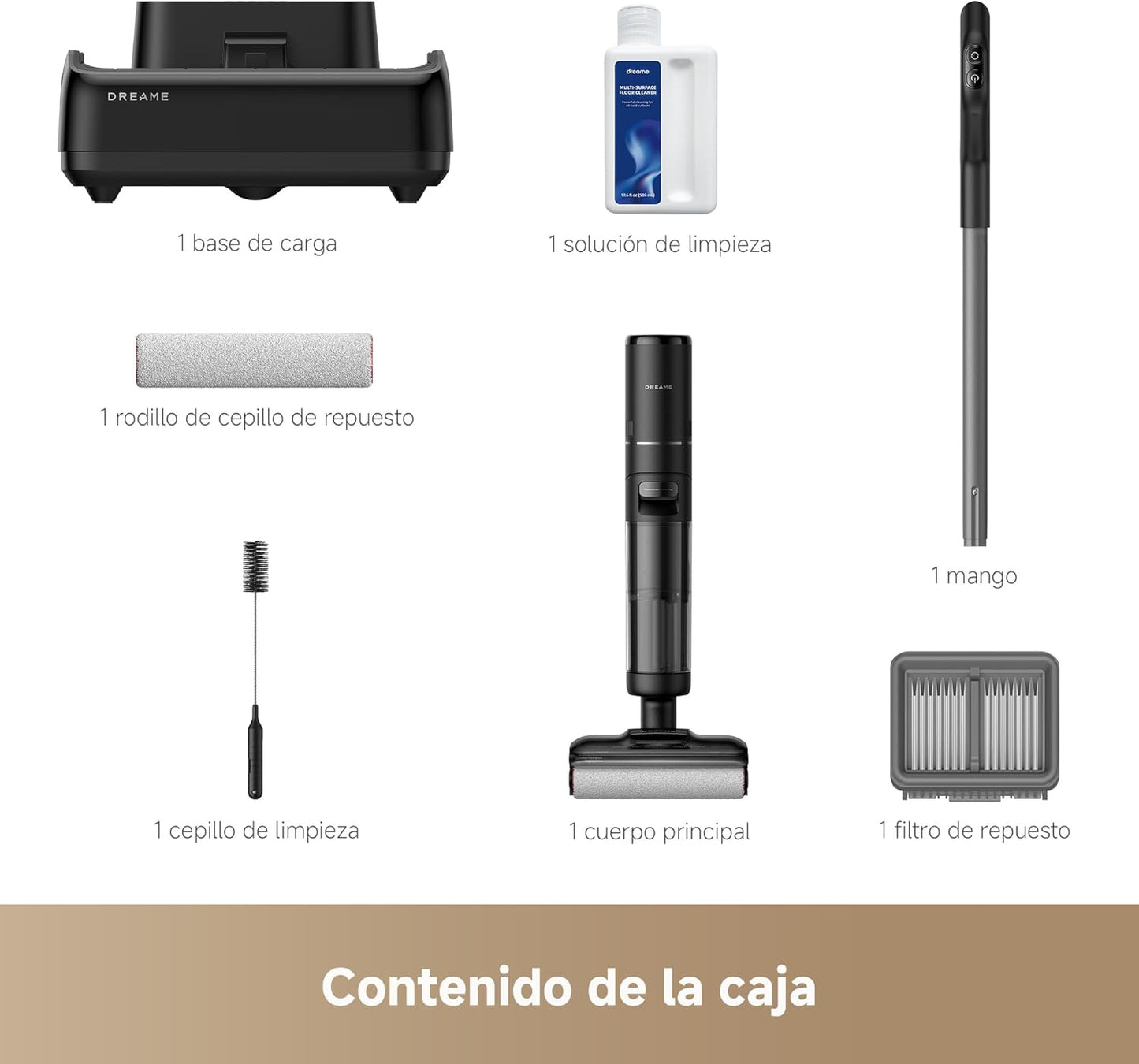 Aspirador en Seco y Húmedo Inteligente – 18.000 Pa, Limpieza 180°, Autolimpieza con Agua Caliente y 50 Min de Autonomía