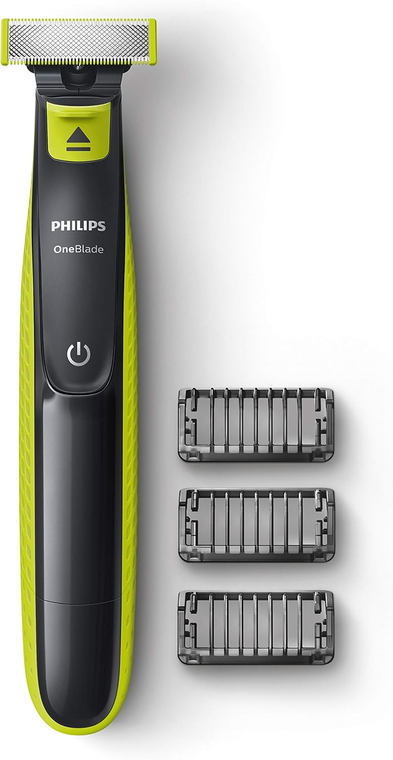 Afeitadora Philips OneBlade 360 para rostro, recortadora y afeitadora eléctrica híbrida 5 en 1 con peine para barba, modelo QP2730/20