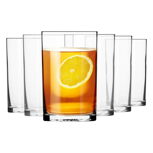 Set de 6 Vasos de Cristal 250 ml – Vasos para Agua, Café y Té Aptos para Lavavajillas