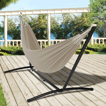 Hamaca con Soporte Metálico y Tejido Multicolor | Hamaca para Jardín, Terraza y Exterior