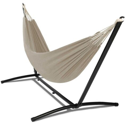 Hamaca con Soporte Metálico y Tejido Multicolor | Hamaca para Jardín, Terraza y Exterior