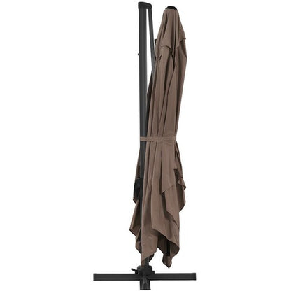 Sombrilla Excéntrica Rectangular 3x4M de Aluminio  Parasol Grande para Jardín y Terraza