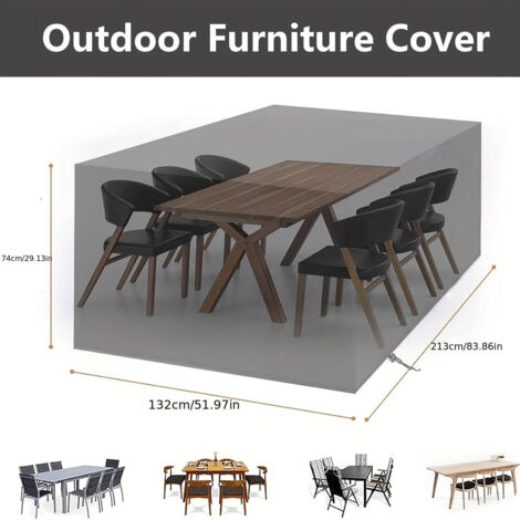 Funda Impermeable para Muebles de Jardín | Protección UV, Lluvia y Polvo para Exterior