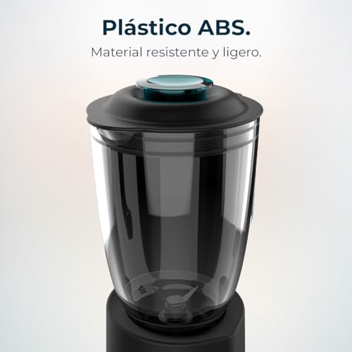 Cecotec Batidora de Vaso Power Black Titanium 2000MAX Mix Go. Potência Máxima de 2000W, Acabamentos em Acero Inoxidable, Cuchilla com Revestimento de Titanio Negro, Capacidade 1,5L