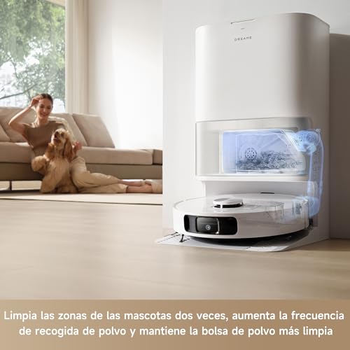 DREAME L10s Ultra Gen 2 Robot aspirador e fregona com RoboSwing MopExtend, 10000 Pa, modo para mascotas, estação base automática, 32 configurações de nível de água, limpieza de alfombras versátil