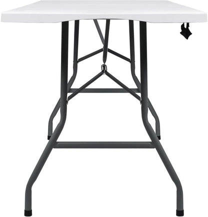Mesa Plegable Portátil 180x70 cm – Mesa Rectangular para Camping, Jardín, Eventos y Reuniones