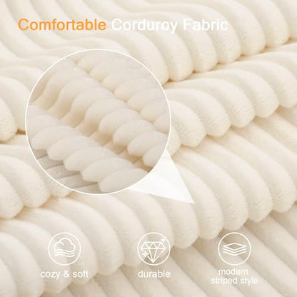 MeMoreCool Sofá-cama conversível, sofá dobrável de veludo con almofadas, sofá sem ossos, confortável sofá de dois lugares para sala de estar e quarto, cor bege
