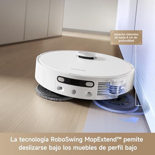 DREAME L10s Ultra Gen 2 Robot aspirador e fregona com RoboSwing MopExtend, 10000 Pa, modo para mascotas, estação base automática, 32 configurações de nível de água, limpieza de alfombras versátil