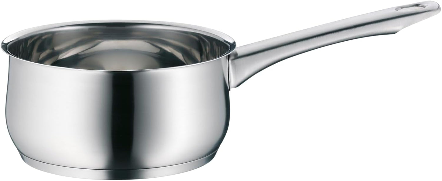 Batería de Cocina de 5 Piezas de Acero Inoxidable – Ollas Aptas para Inducción con Tapas de Cristal