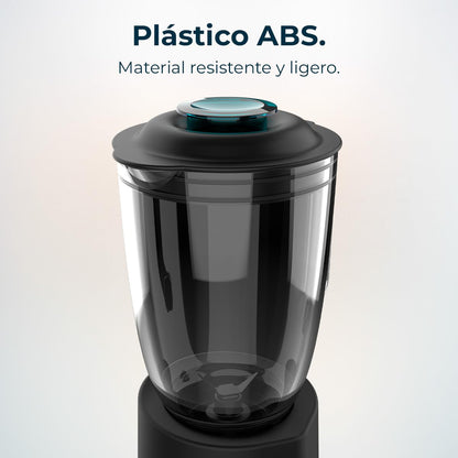 Cecotec Batidora de Vaso Power Black Titanium 2000MAX Mix Go. Potência Máxima de 2000W, Acabamentos em Acero Inoxidable, Cuchilla com Revestimento de Titanio Negro, Capacidade 1,5L