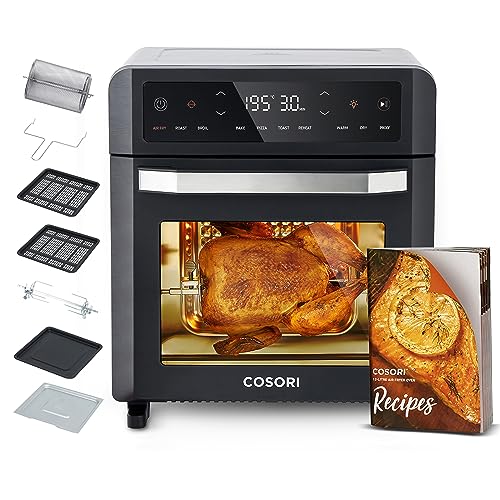 Cosori Freidora de Aire 5,5L Interior Metálico Real, Freidora de Aire Design Antioxidante, Tecnologia de Calentamiento Uniforme, 40 Receitas, Reducción de Grasas para uma Vida Saludable, Eficiencia