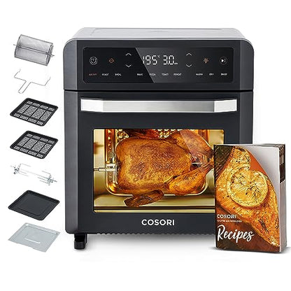 Cosori Freidora de Aire 5,5L Interior Metálico Real, Freidora de Aire Design Antioxidante, Tecnologia de Calentamiento Uniforme, 40 Receitas, Reducción de Grasas para uma Vida Saludable, Eficiencia