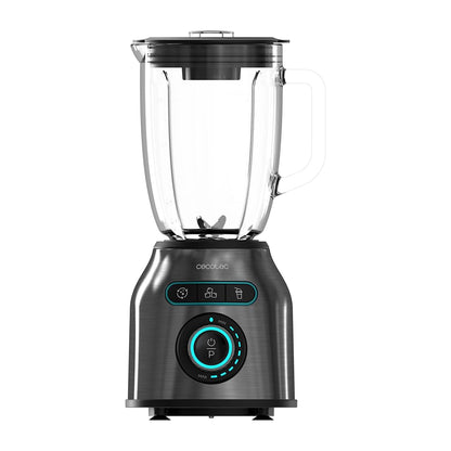 Cecotec Batidora de Vaso Power Black Titanium 2000MAX Mix Go. Potência Máxima de 2000W, Acabamentos em Acero Inoxidable, Cuchilla com Revestimento de Titanio Negro, Capacidade 1,5L