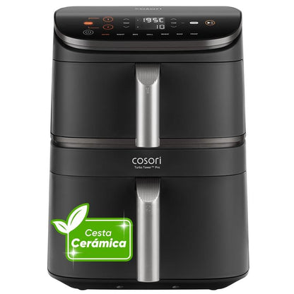 Cosori Freidora de Aire 5,5L Interior Metálico Real, Freidora de Aire Design Antioxidante, Tecnologia de Calentamiento Uniforme, 40 Receitas, Reducción de Grasas para uma Vida Saludable, Eficiencia