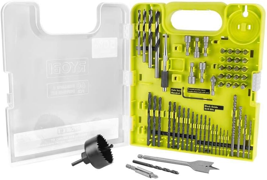 6 herramientas inalámbricas con (2) baterías, cargador y bolsa con kit adicional de taladro y llave inglesa (60 piezas)