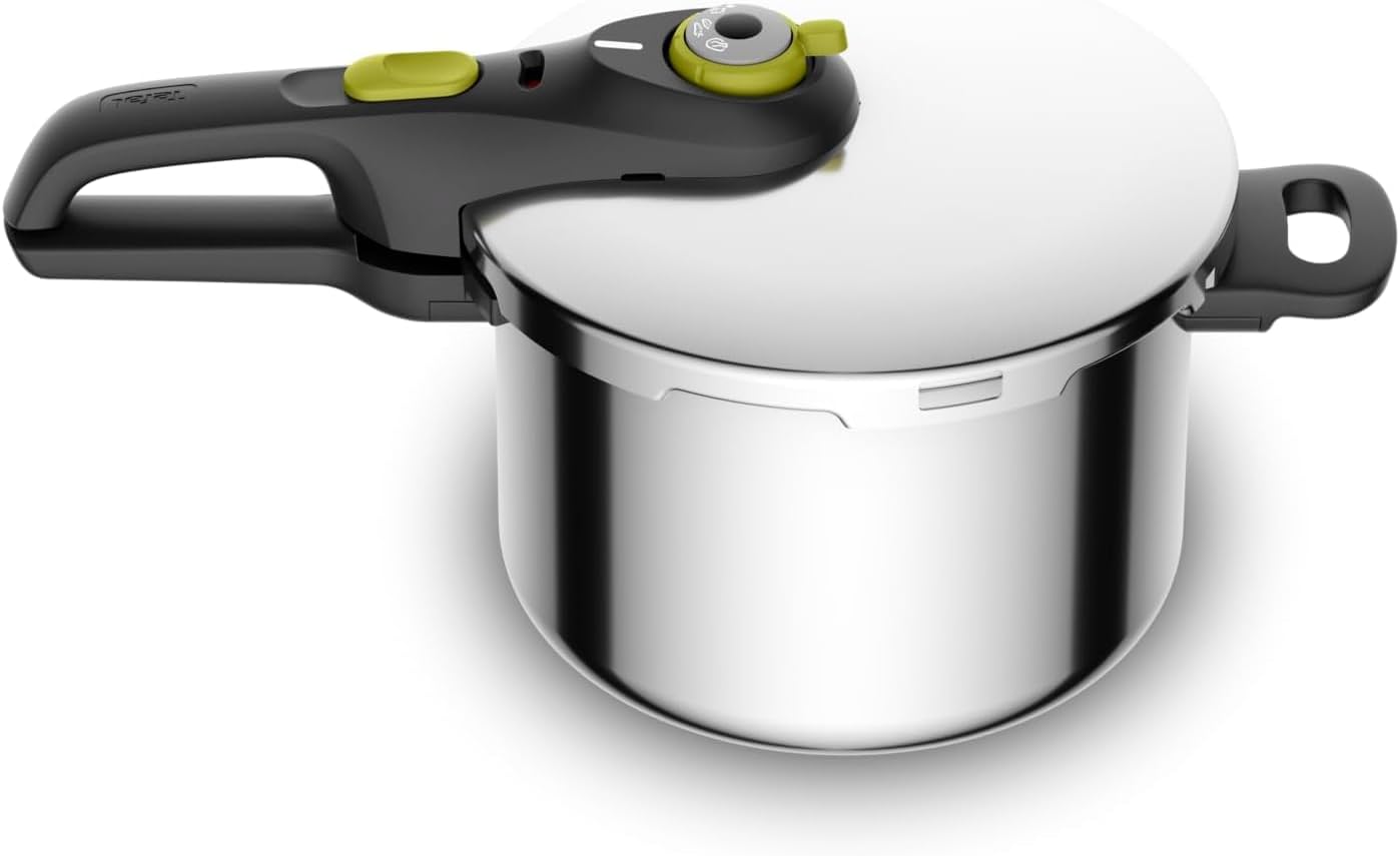 Olla a Presión 6L de Acero Inoxidable – Cocción Rápida, Ahorro de Energía y Sistema de Seguridad 5 Puntos