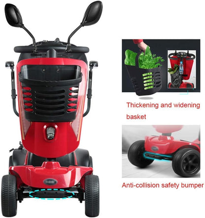 Silla de Ruedas Eléctrica para Adultos – Scooter de Movilidad Ligero, Plegable y Fácil de Usar