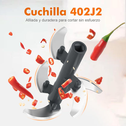 Picadora Manual de Alimentos Multifuncional – Cortador para Cebolla, Ajo y Verduras con Sistema de Tirador