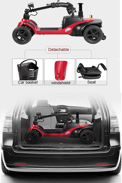 Silla de Ruedas Eléctrica para Adultos – Scooter de Movilidad Ligero, Plegable y Fácil de Usar