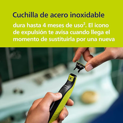 Afeitadora Híbrida OneBlade 360 – Recortadora Eléctrica con Peine Ajustable 5 en 1