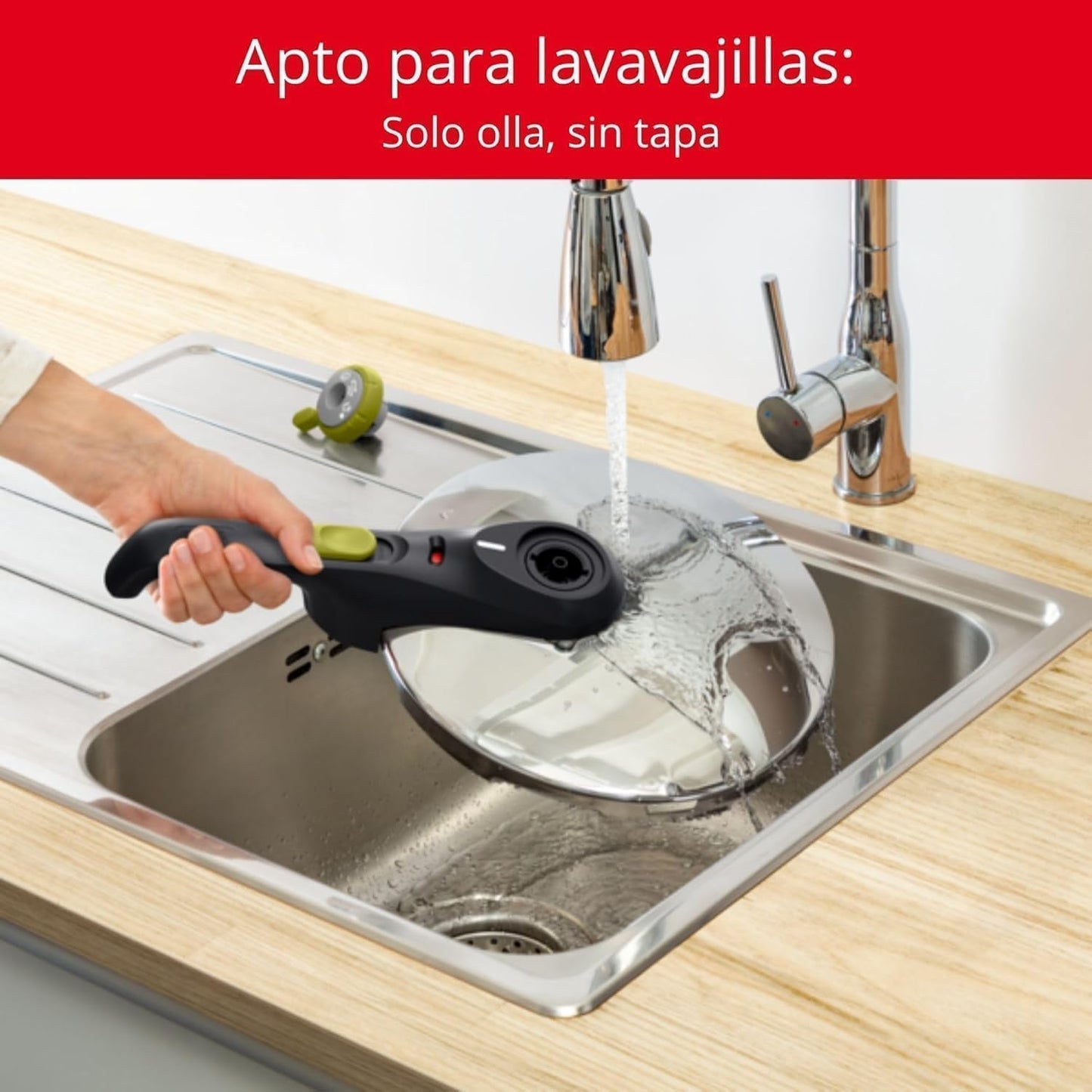 Olla a Presión 6L de Acero Inoxidable – Cocción Rápida, Ahorro de Energía y Sistema de Seguridad 5 Puntos