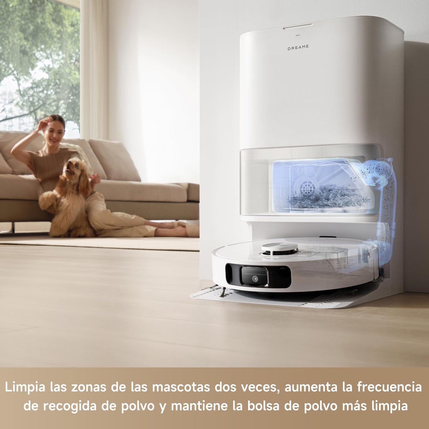 DREAME L10s Ultra Gen 2 Robot aspirador e fregona com RoboSwing MopExtend, 10000 Pa, modo para mascotas, estação base automática, 32 configurações de nível de água, limpieza de alfombras versátil
