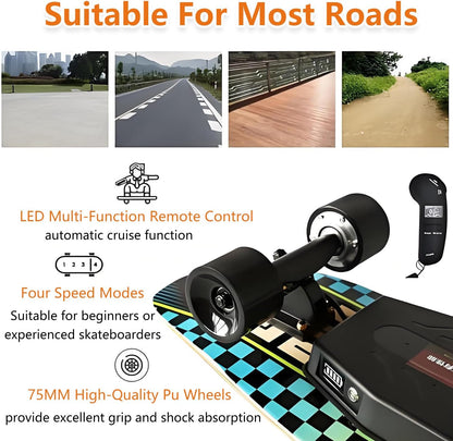 Monopatín Eléctrico para Adultos con Mando – Autonomía 26 km, Velocidad 22 km/h y Carga Máxima 150 kg