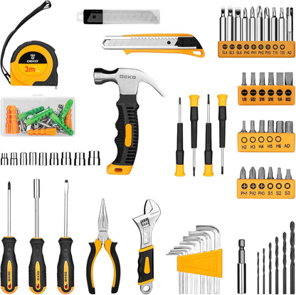 Kit de Herramientas Completo con Taladro Atornillador 8V – Maletín 126 Piezas para Bricolaje y Hogar
