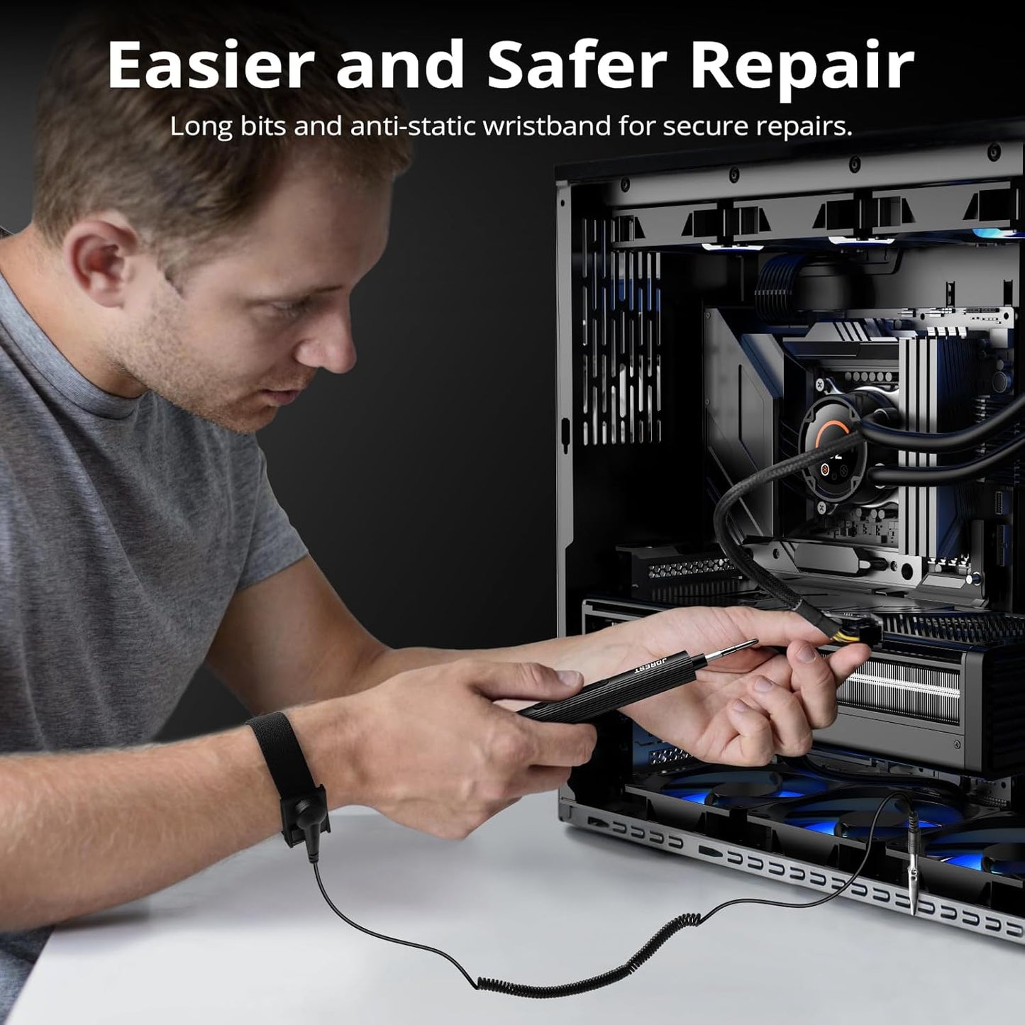 Kit de Destornillador de Precisión 155 en 1 – Mini Destornillador Eléctrico y Manual para Electrónica