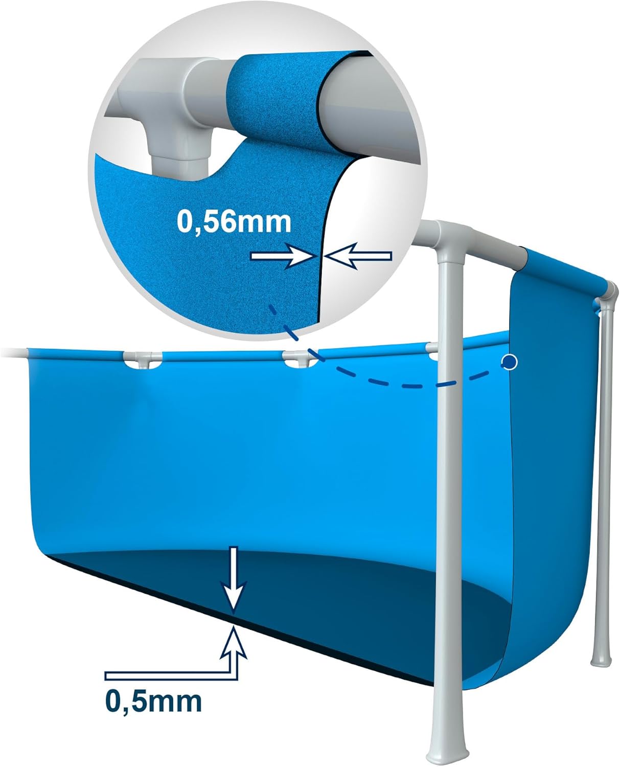Piscina Desmontable Rectangular con Estructura Metálica – Set Completo para Jardín