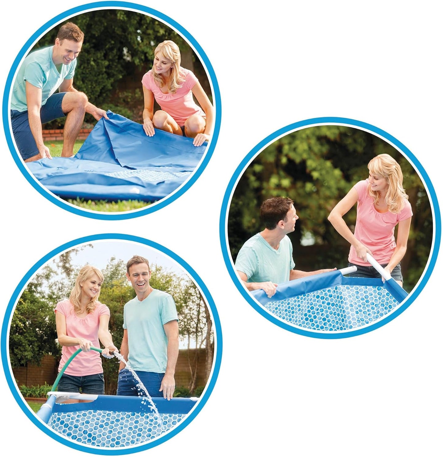 Piscina Desmontable Rectangular con Estructura Metálica – Set Completo para Jardín
