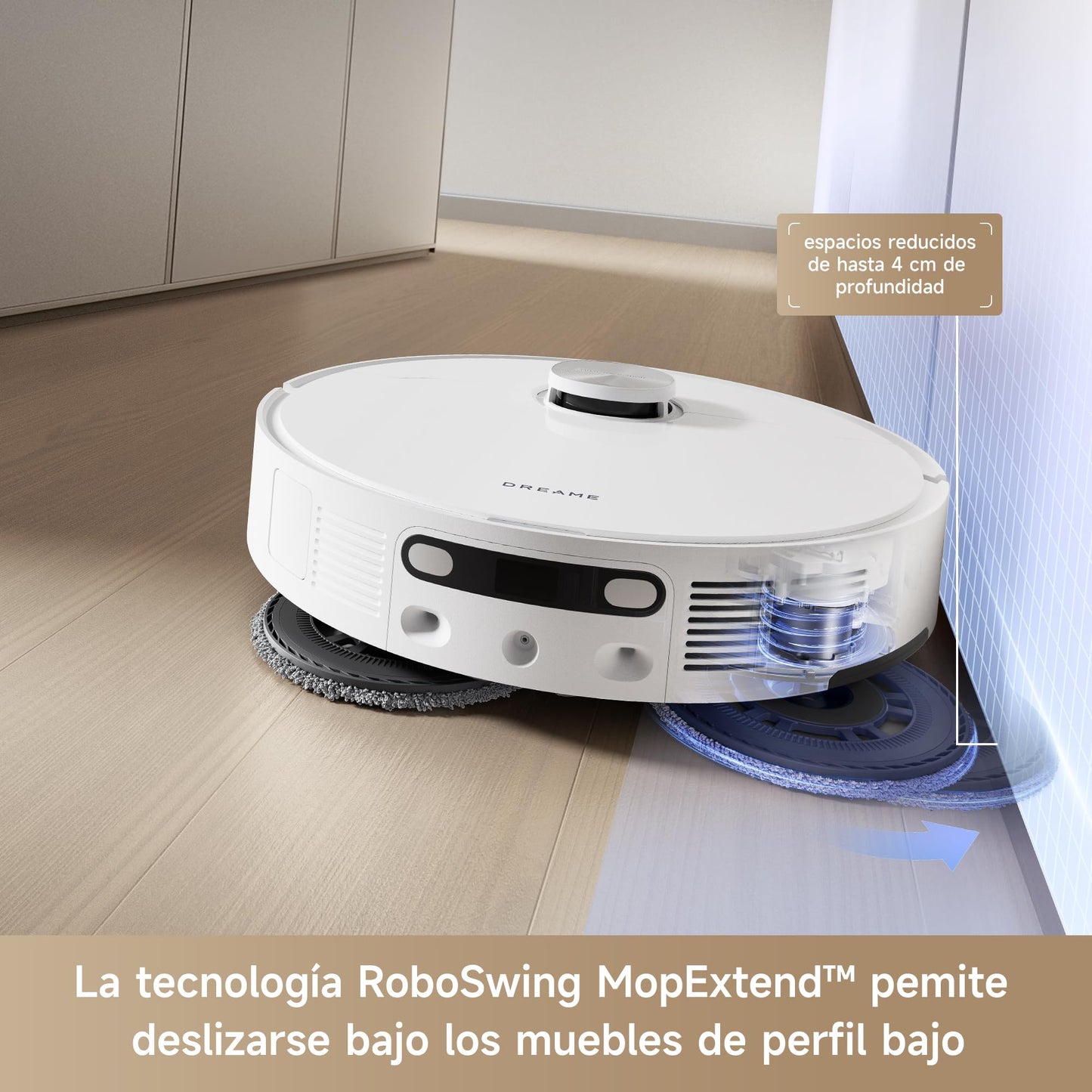 DREAME L10s Ultra Gen 2 Robot aspirador e fregona com RoboSwing MopExtend, 10000 Pa, modo para mascotas, estação base automática, 32 configurações de nível de água, limpieza de alfombras versátil
