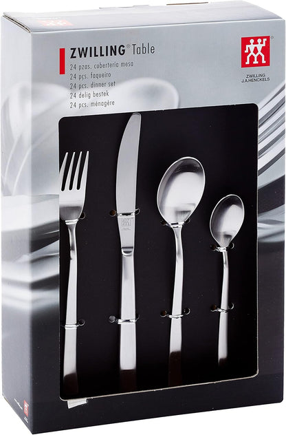 Juego de Cubiertos de Mesa 24 Piezas – Set Elegante de Acero Inoxidable para 6 Personas