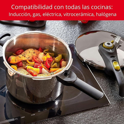 Olla a Presión 6L de Acero Inoxidable – Cocción Rápida, Ahorro de Energía y Sistema de Seguridad 5 Puntos