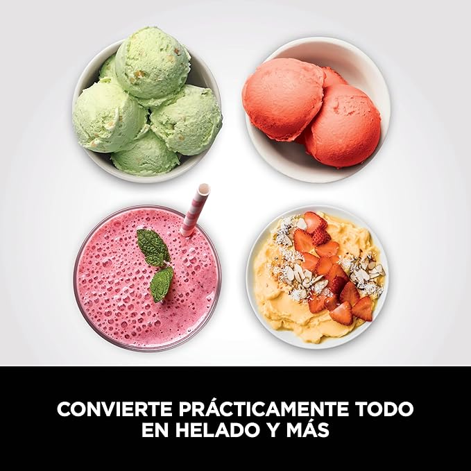 Heladera Multifunción 1,4L – Máquina para Helado, Gelato, Sorbete, Smoothies y Batidos con 7 Programas