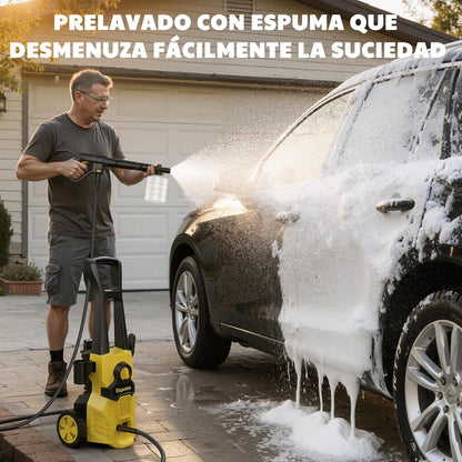 Hidrolimpiadora de Alta Presión 120 Bar – 380 L/h, Manguera 7 m, Bomba de Aluminio y Radio de Acción 12 m