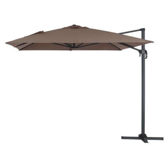 Sombrilla Excéntrica Rectangular 3x4M de Aluminio  Parasol Grande para Jardín y Terraza