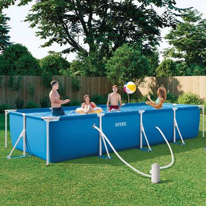 Piscina Desmontable Rectangular con Estructura Metálica – Set Completo para Jardín